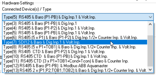 Connection Types in GSMSetup