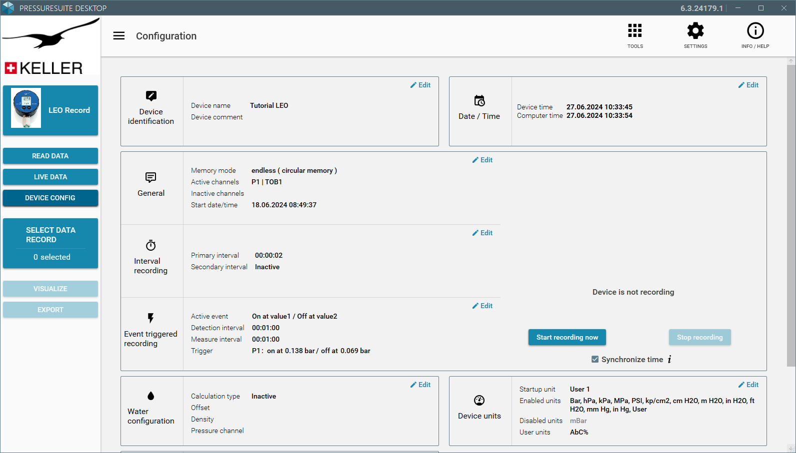 Device config