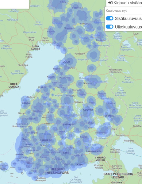 Finland LoRa Coverage